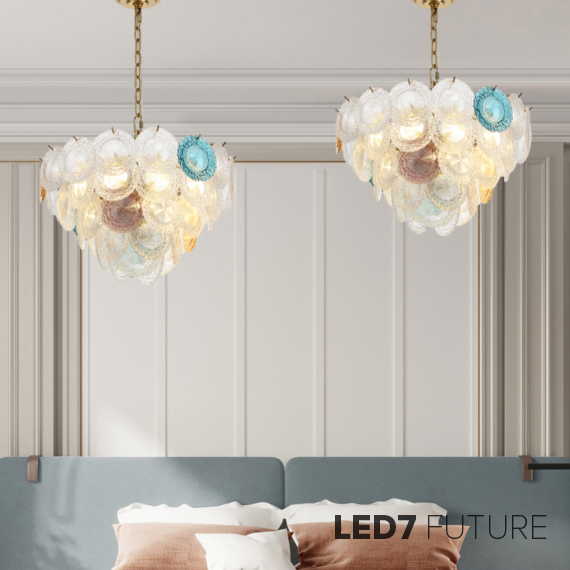 Loft Industry Modern - Rainbow Round Chandelier